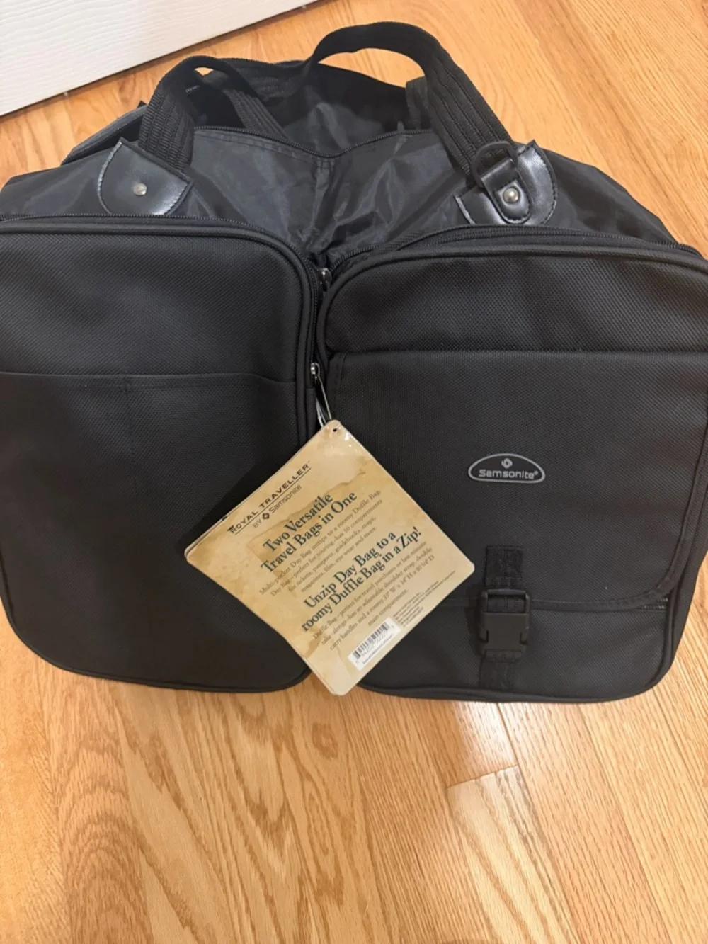 Samsonite Black Travel Duffel with Front Pockets